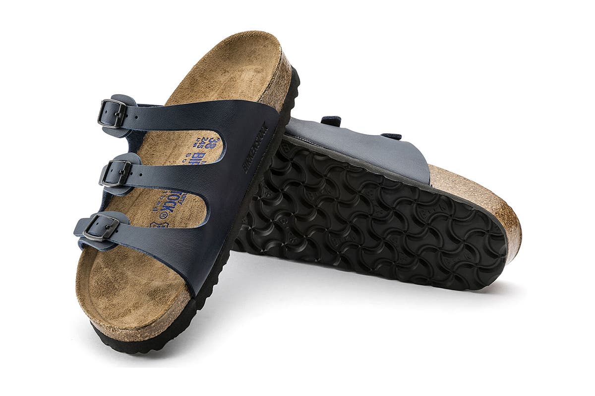 Birkenstock Unisex Florida Birko-Flor Soft Footbed Sandals (Blue) | Auzzi Store