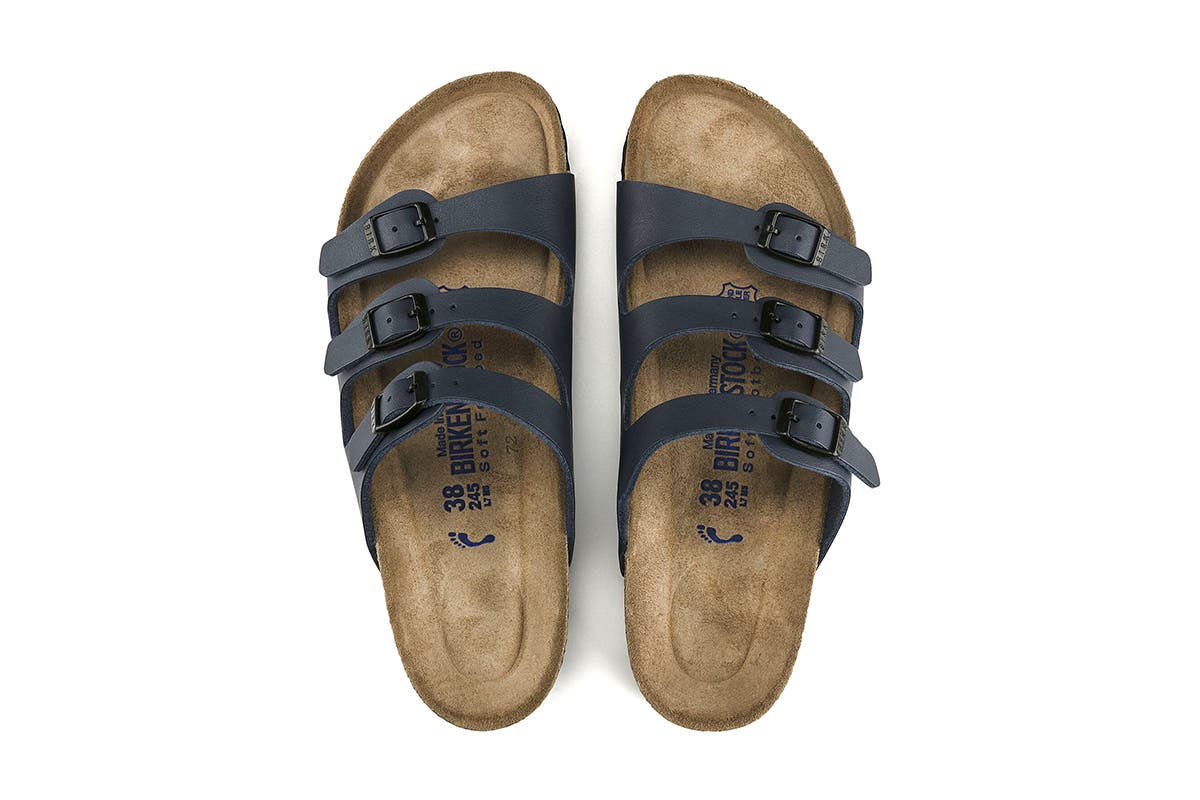 Birkenstock Unisex Florida Birko-Flor Soft Footbed Sandals (Blue) | Auzzi Store