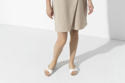 Birkenstock Unisex Madrid Birko-Flor Narrow-Fit Sandal (White) | Auzzi Store