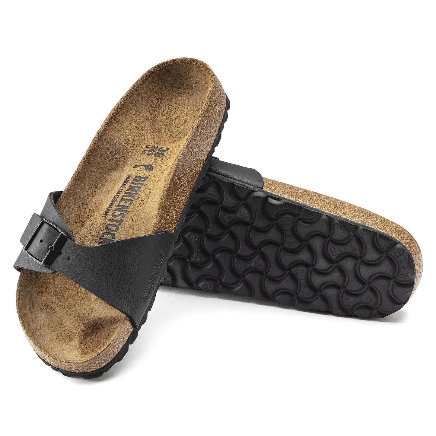 Birkenstock Women's Madrid Birko-Flor Sandal (Black) | Auzzi Store