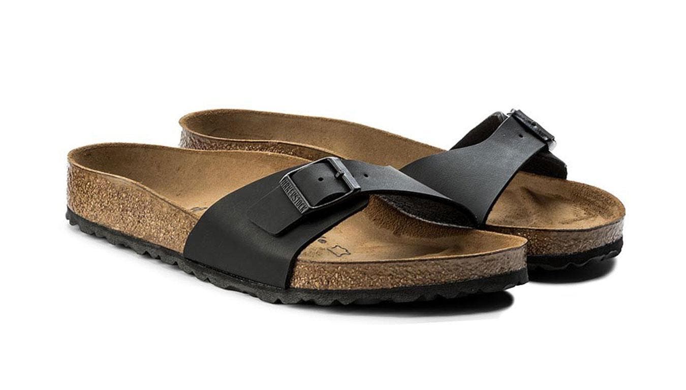 Birkenstock Women's Madrid Birko-Flor Sandal (Black) | Auzzi Store