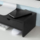 Black Monitor Stand Desk Organizer with 2 Drawers | Auzzi Store