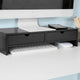 Black Monitor Stand Desk Organizer with 2 Drawers | Auzzi Store