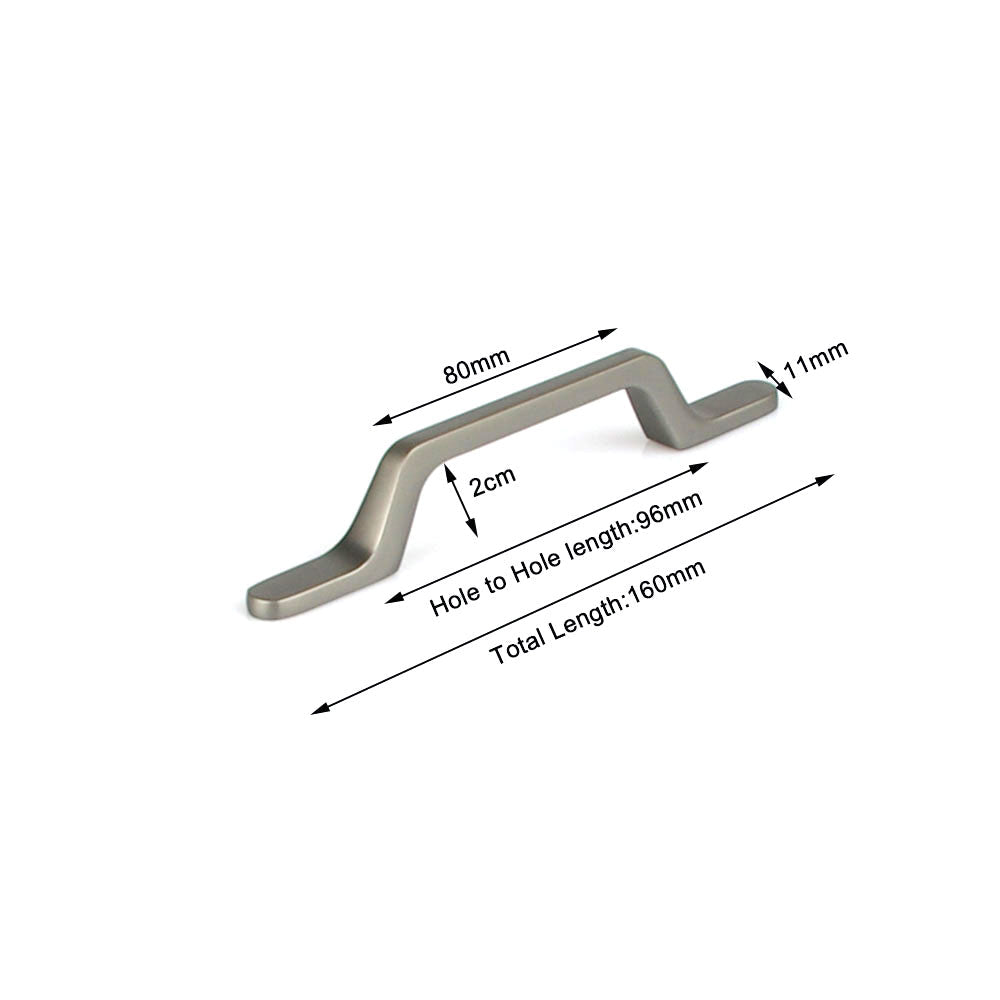 Black Zinc Kitchen Cabinet Handles Drawer Bar Handle Pull 96mm | Auzzi Store