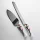 Bride Groom Cake Server Set Wedding Cake Knife and Silver Blade Server Set Boxed - Bride Groom Handles | Auzzi Store