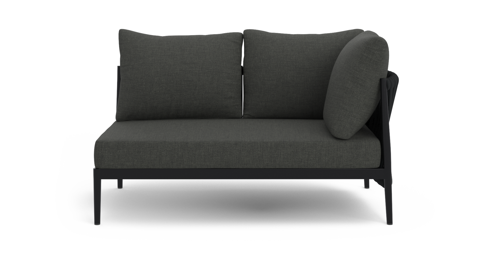 Brosa Maui 2 Seater Outdoor Sofa Piece (Deep Flint, Right Arm) | Auzzi Store