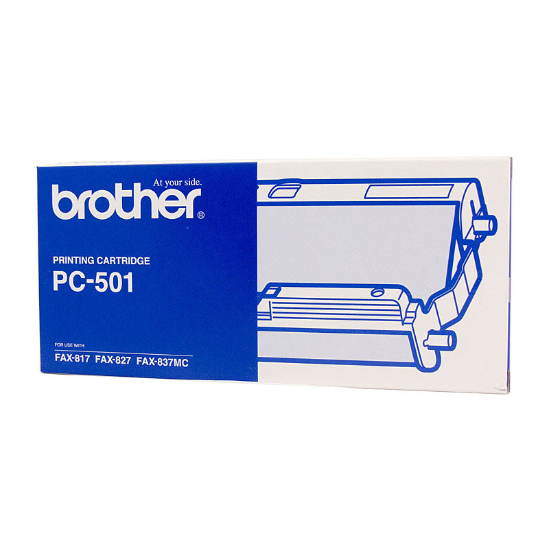 Brother PC-501 1 Print Cartridge + 1 Roll - to suit FAX- 827/827S/837MC/837MCS/878 | Auzzi Store