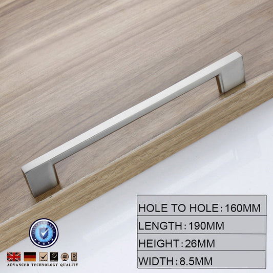 Brushed Nickel Kitchen Door Cabinet Drawer Handle Pulls 160MM | Auzzi Store