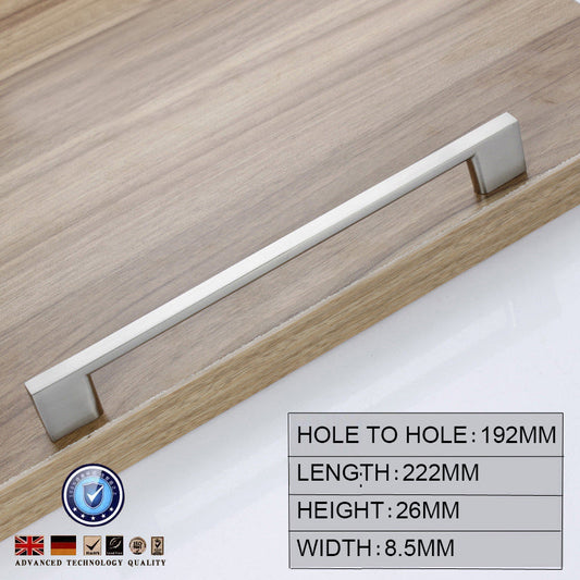 Brushed Nickel Kitchen Door Cabinet Drawer Handle Pulls 192MM | Auzzi Store