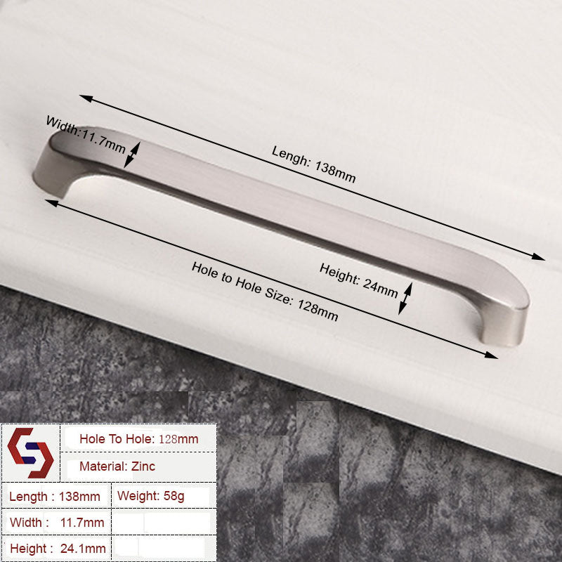 Brushed ZINC Kitchen Door Cabinet Drawer Handle Pulls 128MM | Auzzi Store