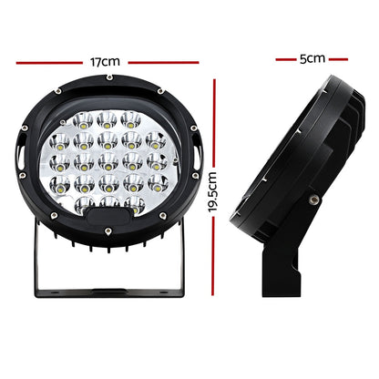 Giantz Pair LED Driving Lights 7 Inch Flood Spot Lights Car Truck SUV 12V 24V