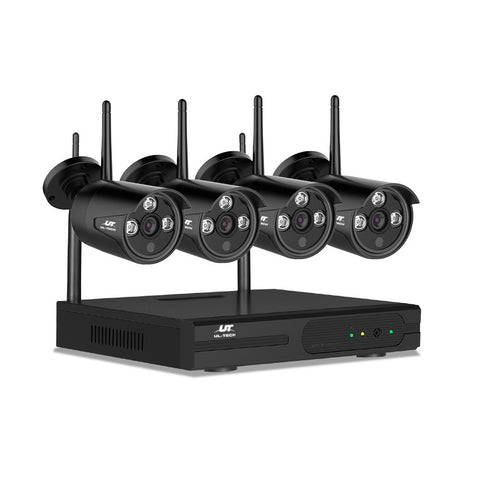 UL-tech Wireless CCTV Security System 8CH NVR 3MP 4 Bullet Cameras - Auzzistore