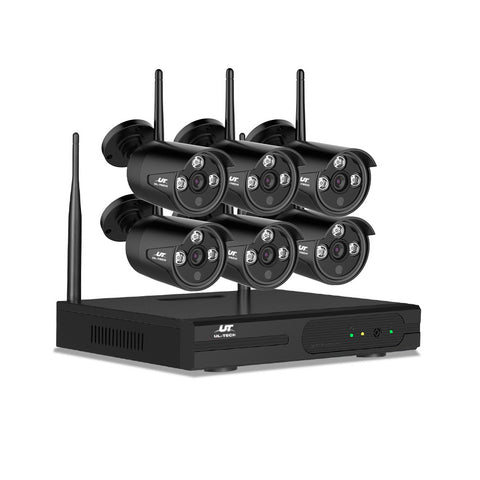 UL-tech Wireless CCTV Security System 8CH NVR 3MP 6 Bullet Cameras - Auzzistore