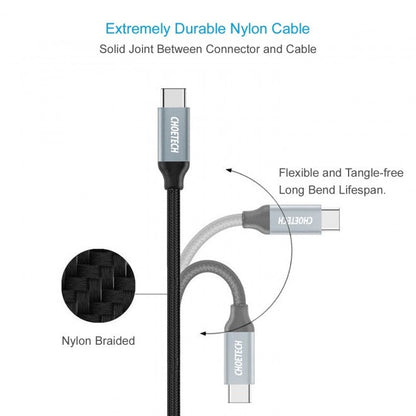 CHOETECH AC0007-102GY USB 3.0 Type-A to Type-C Cable 2M | Auzzi Store