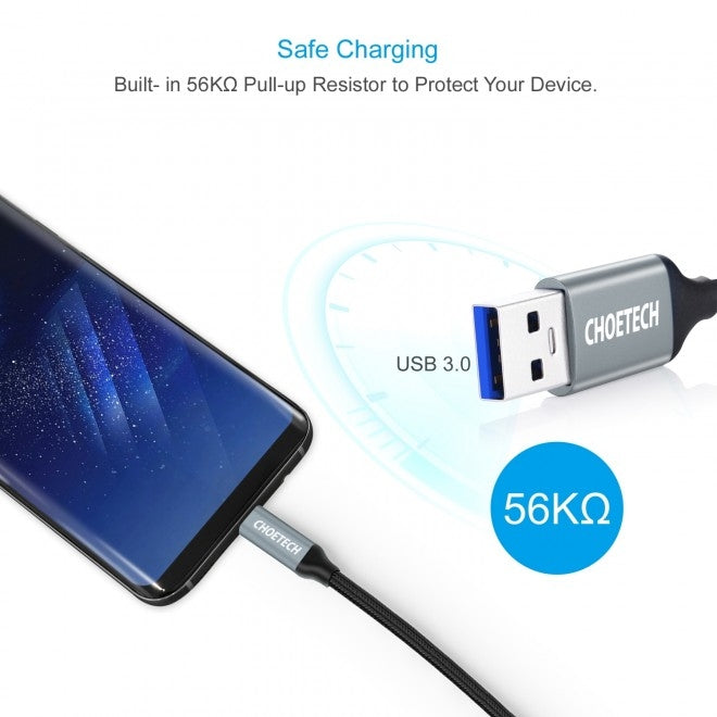CHOETECH AC0007 USB 3.0 Type-A to Type-C Cable 1M | Auzzi Store