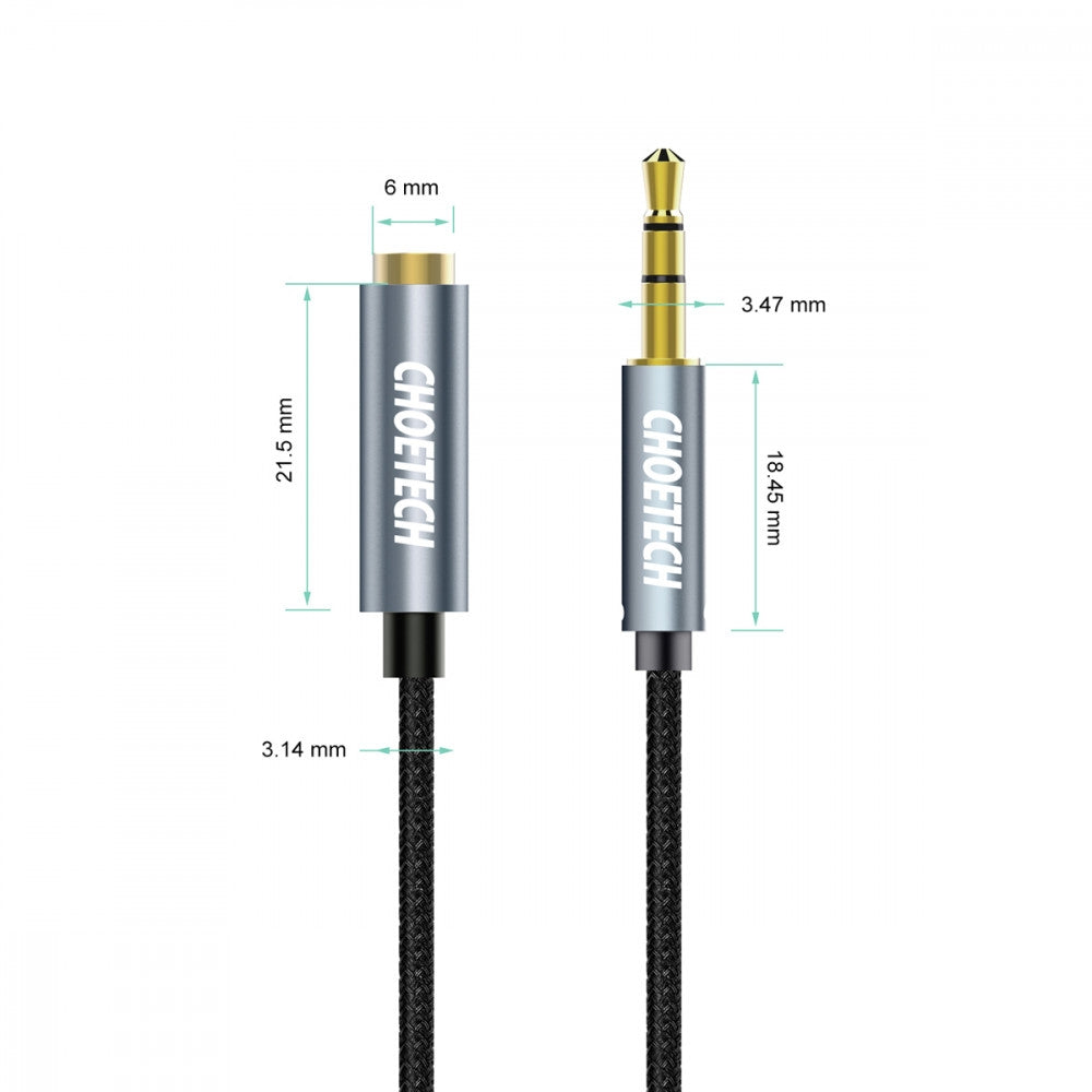 CHOETECH AUX001 3.5mm Stereo Audio Extension Cable 2M | Auzzi Store