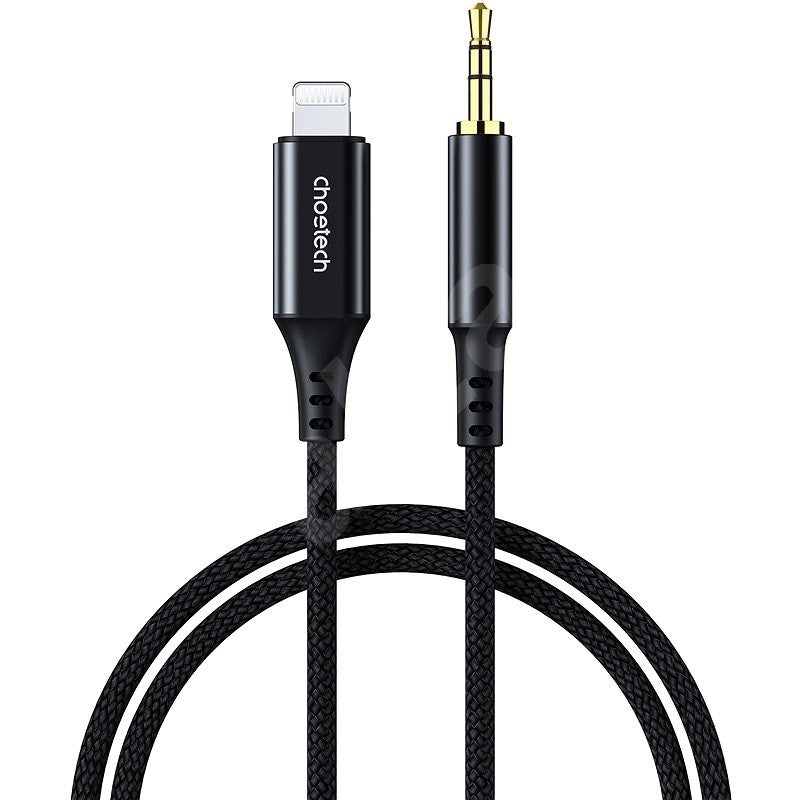 CHOETECH AUX007 8-pin to 3.5mm Male Audio Cable for iPhone1M - Black | Auzzi Store