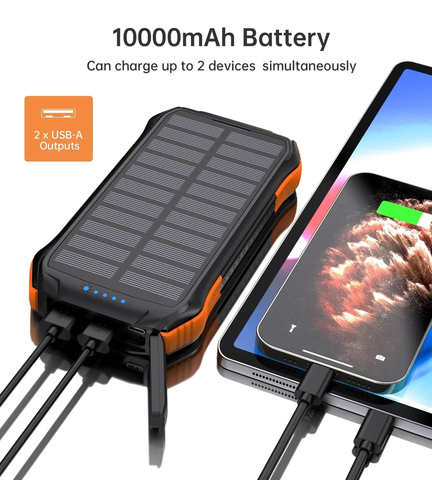 CHOETECH B659 10000mAh Solar Power Bank | Auzzi Store