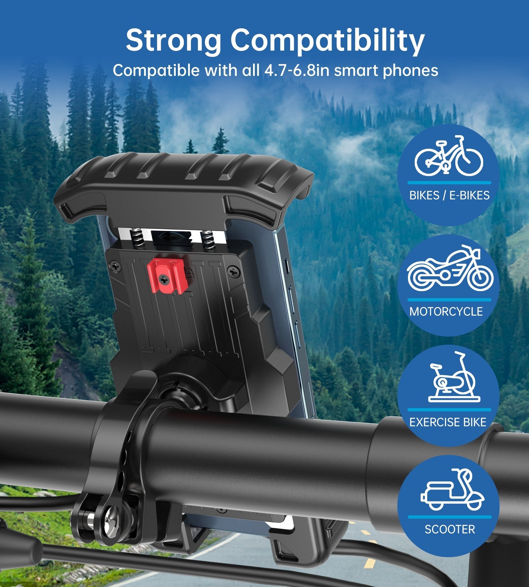 CHOETECH H067-GY Adjustable Mobile Stand for Bicycle (Gray) | Auzzi Store