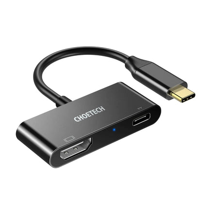 CHOETECH HUB-M03 USB-C To HDMI Adapter(4K@60hz) with 60W PD Charging Port | Auzzi Store