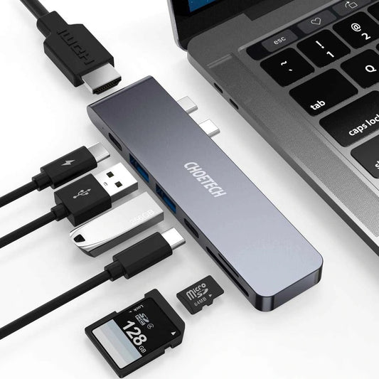 CHOETECH HUB-M14 USB-C 7 in 1 Expand Docking Station Hub for MacBook Pro | Auzzi Store