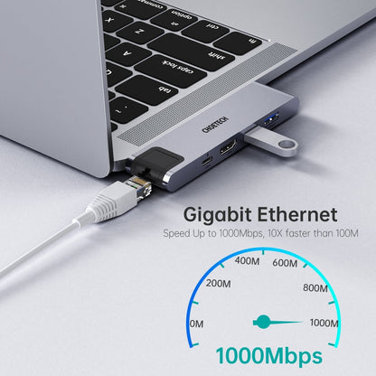 CHOETECH HUB-M24 7-in-2 MacBook Pro/Air USB Adapter USB-C Hub | Auzzi Store