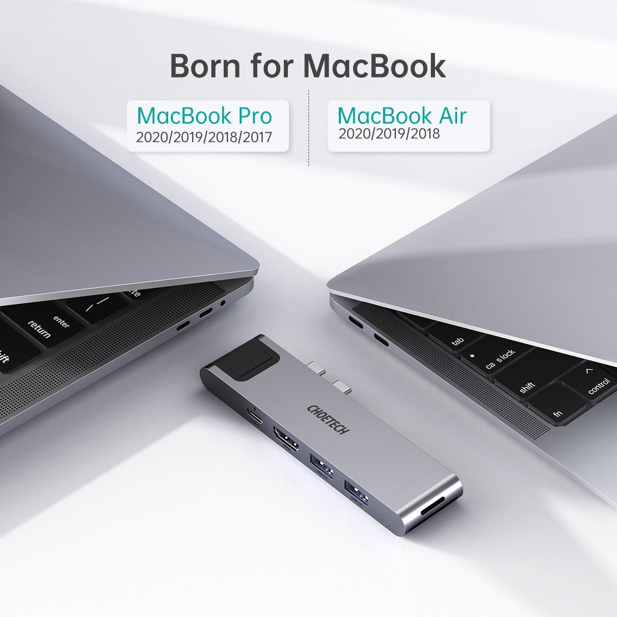 CHOETECH HUB-M24 7-in-2 MacBook Pro/Air USB Adapter USB-C Hub | Auzzi Store