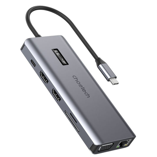 CHOETECH HUB-M26 12-in-1 USB-C Multiport Adapter | Auzzi Store