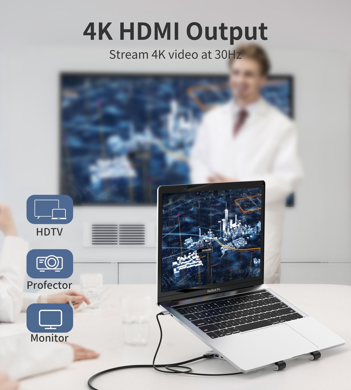 CHOETECH HUB-M43 7-in-1 USB-C Multiport Adapter with Foldable Laptop Stand | Auzzi Store