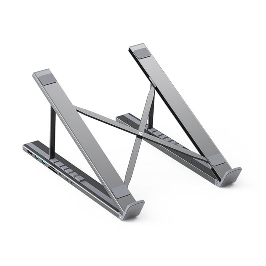 CHOETECH HUB-M48 7-in-1 Hub + Foldable Laptop stand USB-C to HDMI 4K/USB-A/TF&SD/USB-C with PD Charging | Auzzi Store
