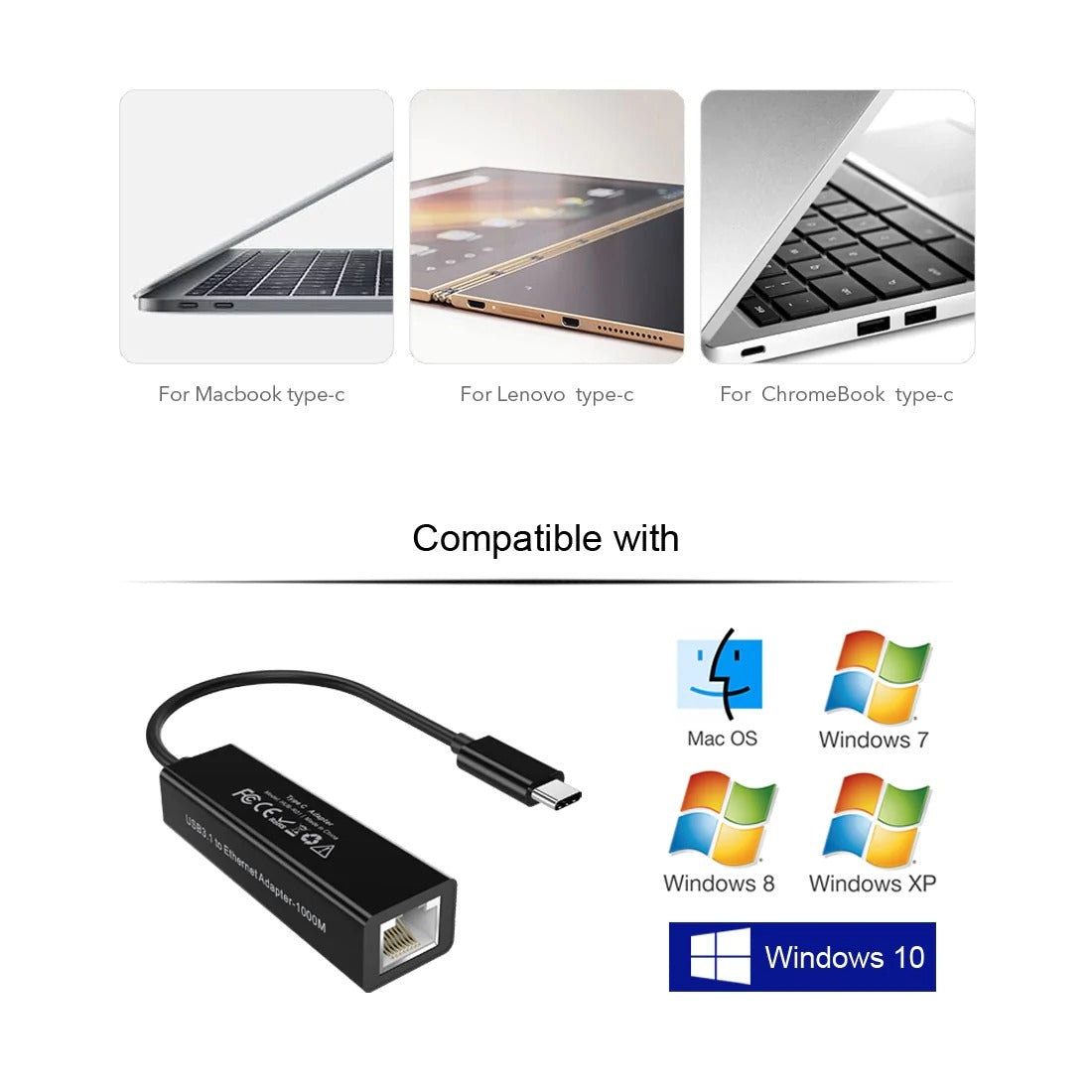 CHOETECH HUB-R01 USB 3.1 Type-C To RJ45 Gigabit Ethernet Adapter | Auzzi Store