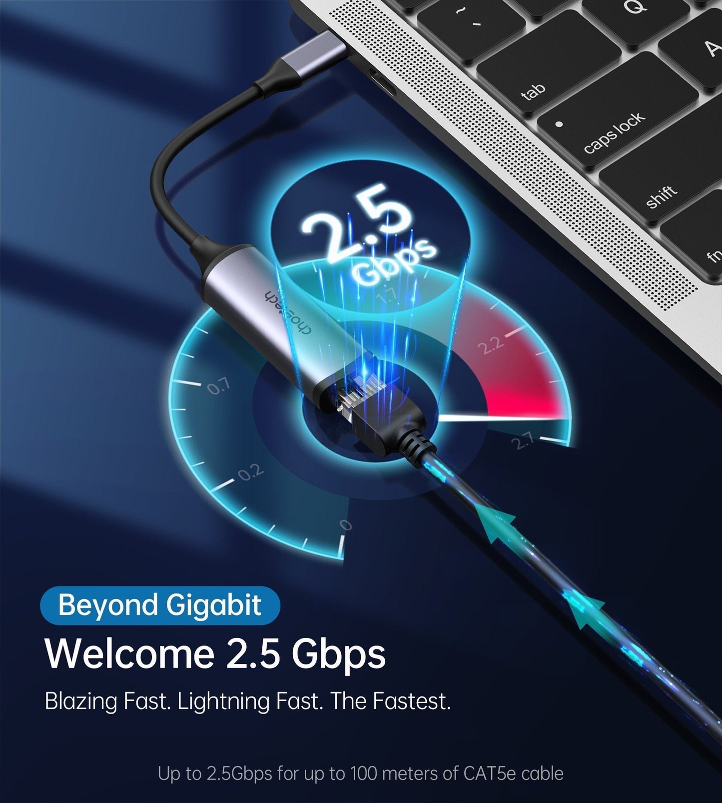 CHOETECH HUB-R02 USB-C to Gigabit Ethernet Adapter | Auzzi Store