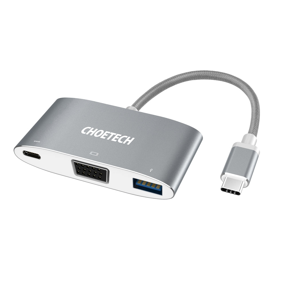 CHOETECH HUB-V02 USB-C to VGA & USB Multiport Adapter | Auzzi Store