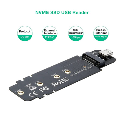 CHOETECH PC-HDE02 M.2 to USB SSD Reader (Enclosure only) Supports M-Key (PCI-E NVMe-based) | Auzzi Store