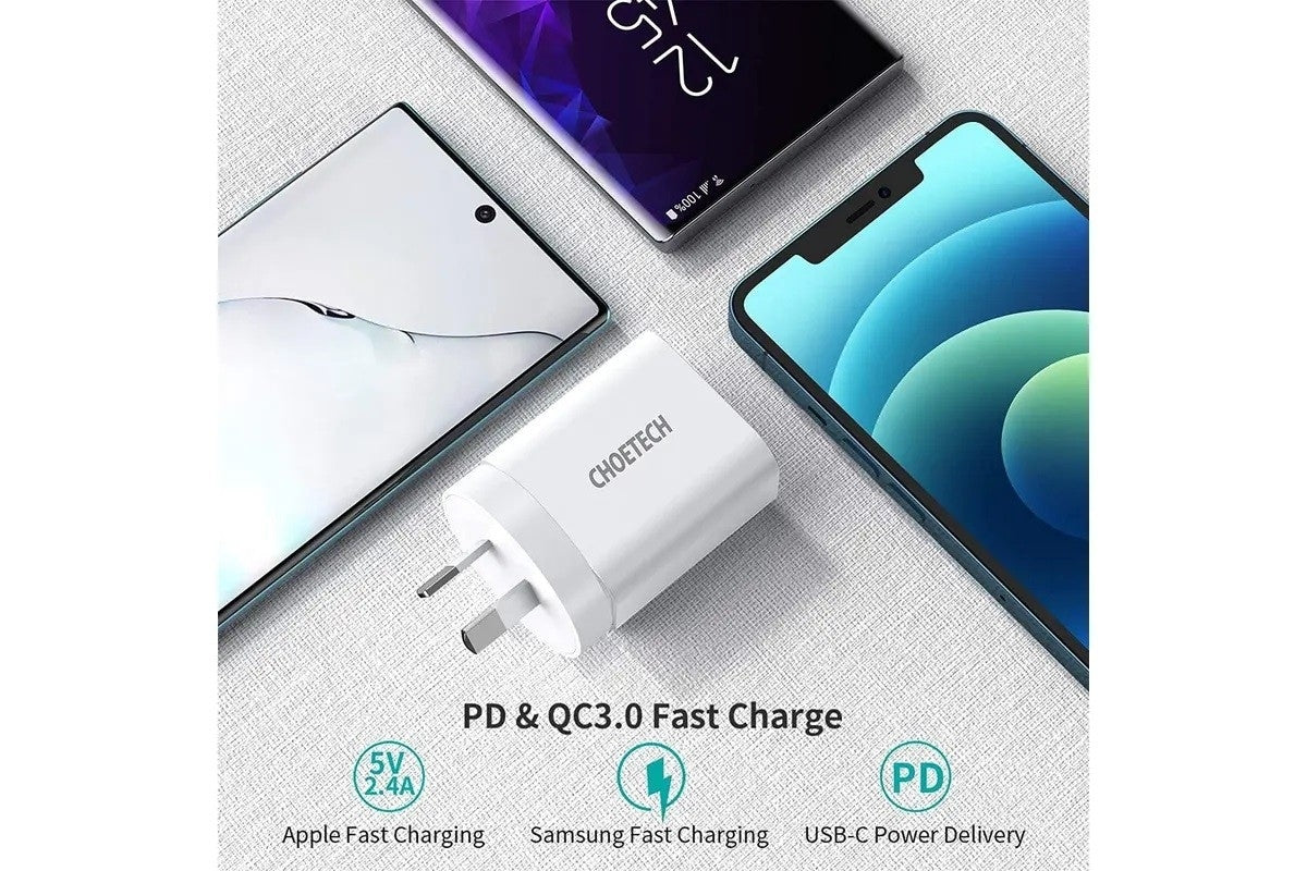 CHOETECH Q5004CL PD20W USB-C iPhone Fast Charger with MFi Certified USB-C Cable | Auzzi Store