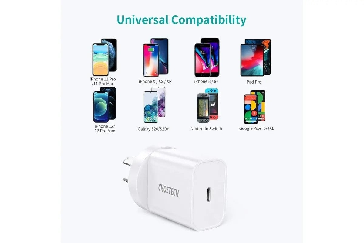 CHOETECH Q5004CL PD20W USB-C iPhone Fast Charger with MFi Certified USB-C Cable | Auzzi Store