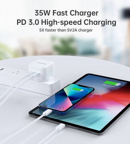 CHOETECH Q5008 PD 35W Dual USB-C Charger | Auzzi Store