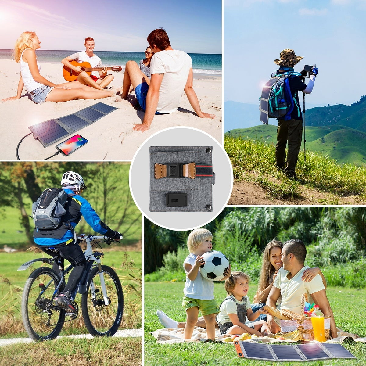 CHOETECH SC004 14W USB Foldable Solar Powered Charger | Auzzi Store