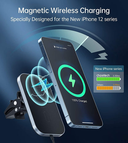 CHOETECH T200F-201 15W MagLeap Magnetic Wireless Car Charger Holder with 1M Cable | Auzzi Store