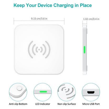 CHOETECH T511-S Qi Certified 10W/7.5W Fast Wireless Charger Pad (White) | Auzzi Store