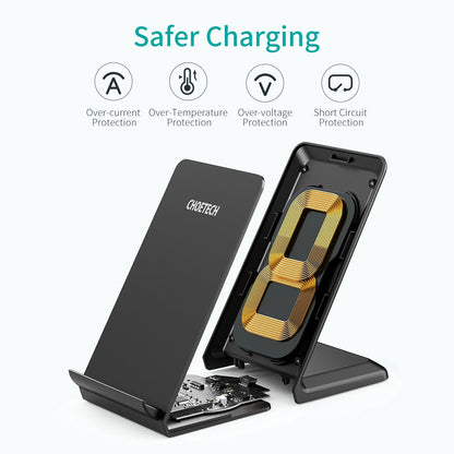 CHOETECH T524S 10W/7.5W Fast Wireless Charging Stand with AC Adapter | Auzzi Store