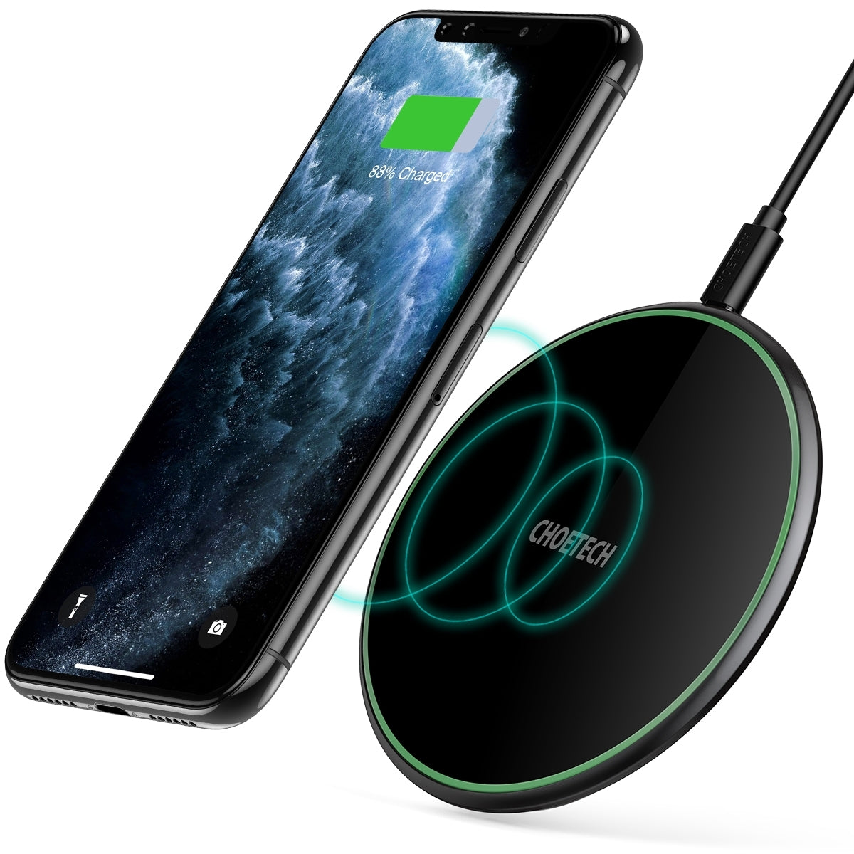 CHOETECH T559-F 15W Wireless Charging Pad with AC Adapter | Auzzi Store