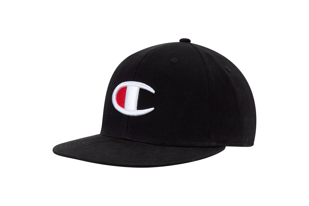 Champion BB Big C Snapback Hat (Black, One Size)