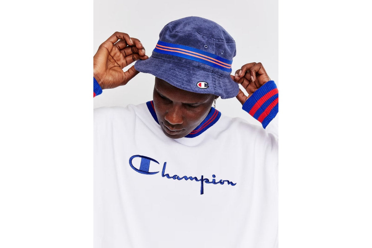 Champion Terry Bucket Hat (Imperial Blue, Size S/M)