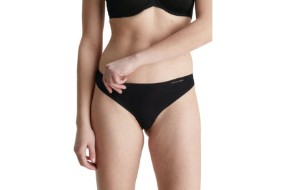 Calvin Klein Women's Invisibles Thong (Black, Size XS)