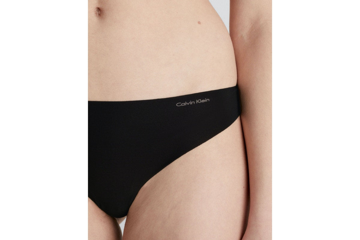 Calvin Klein Women's Invisibles Thong (Black, Size XS)