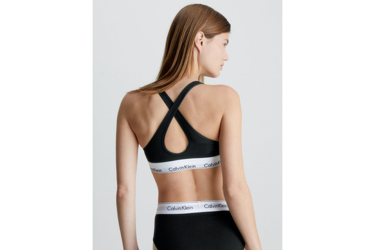 Calvin Klein Women's Modern Cotton Bralette (Black, Size XL)