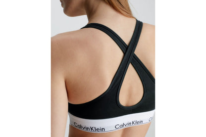 Calvin Klein Women's Modern Cotton Bralette (Black, Size XL)