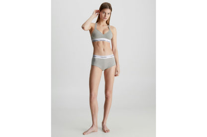 Calvin Klein Women's Modern Cotton Bralette (Grey Heather, Size XL)