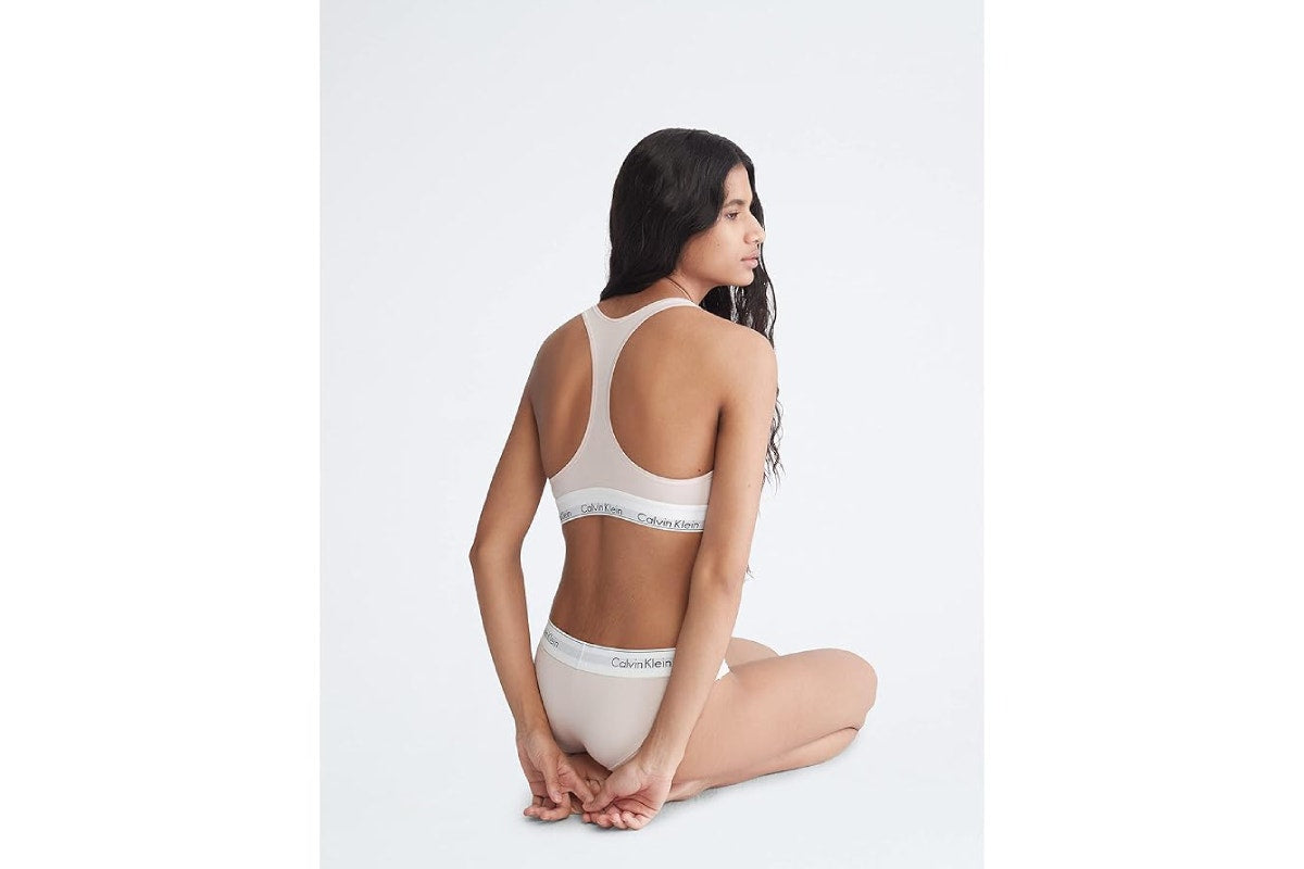 Calvin Klein Women's Modern Cotton Bralette (Nymph's Thigh, Size XS)